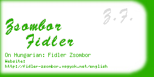 zsombor fidler business card